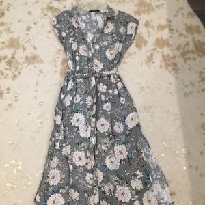 Zara Floral Button Up Dress